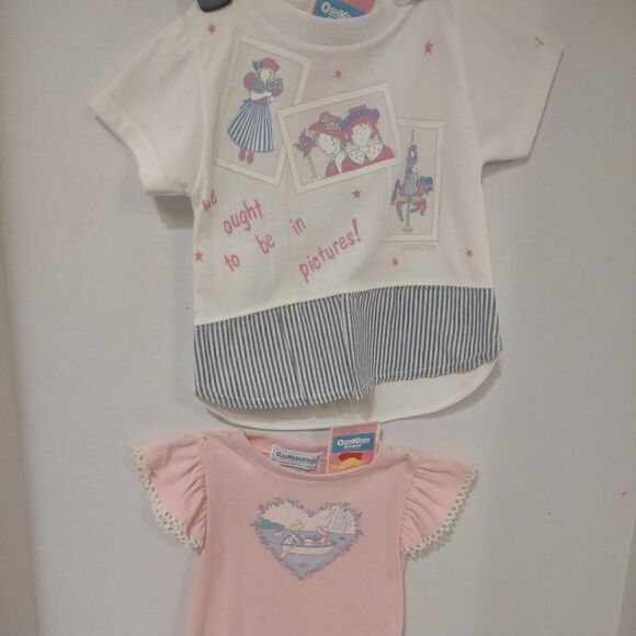 👍 Vintage Oshkosh 2T Set of Two Shirts Very HTF 1980s. K1 - Picture 1 of 7